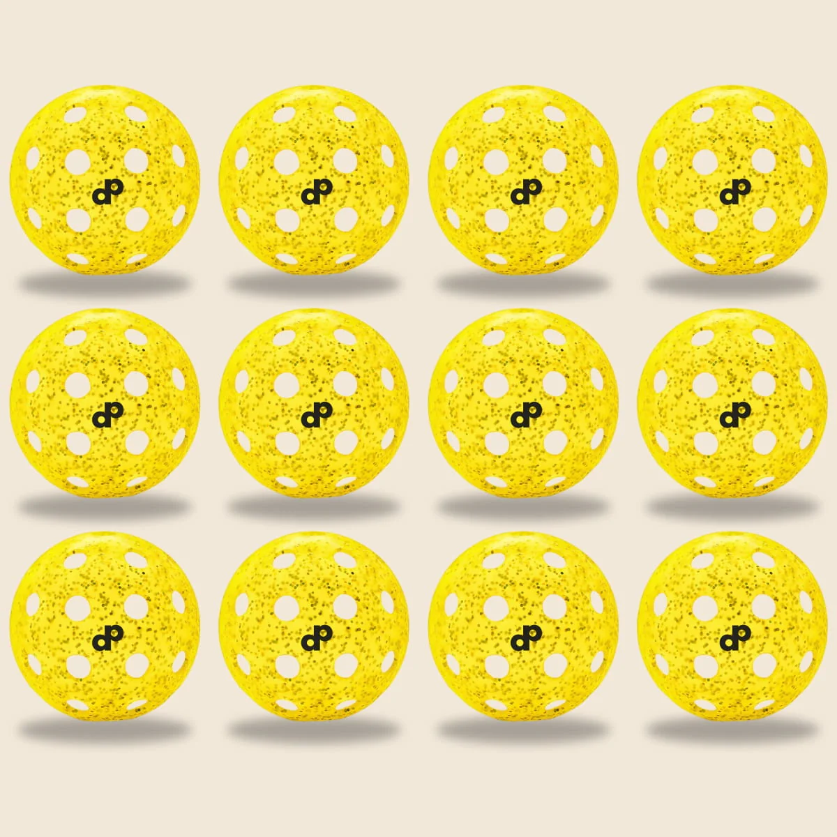 Yellow Glitter-Infused Pickleball Ball - Image 3
